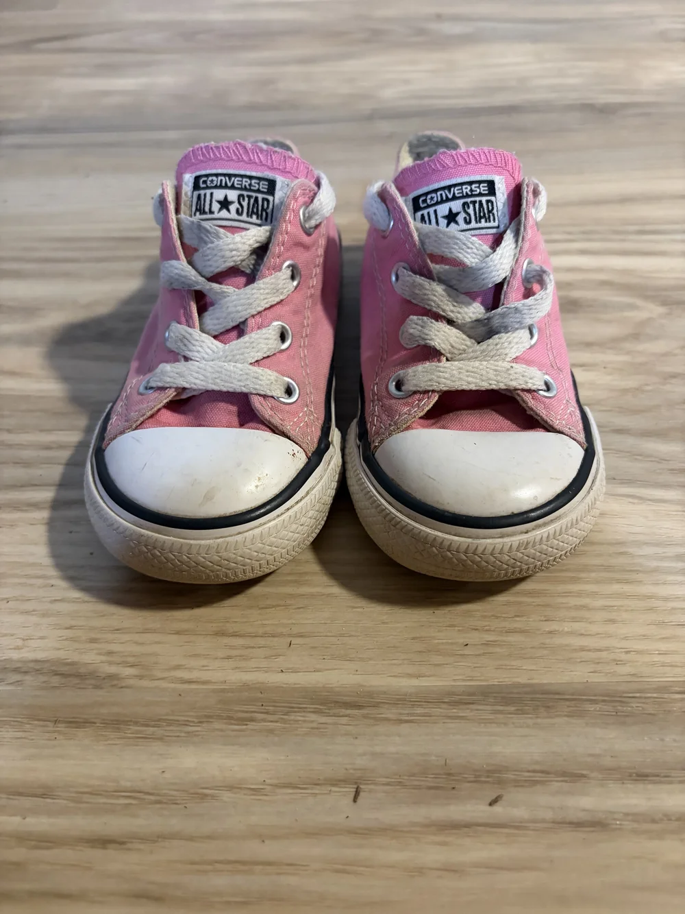 Converse Kids Low-Top Canvas Sneakers in Coral Pink and Cream
